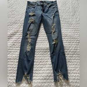 Express Distressed Blue Women's Jeans